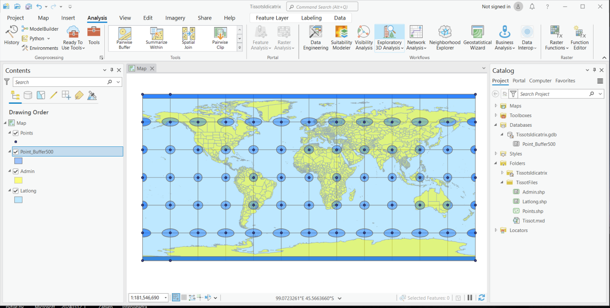 WGS 1984 - Tissot indicatrix.